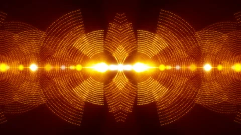 Motion gold light and particles on dark red background, loop Stock Footage 113737729