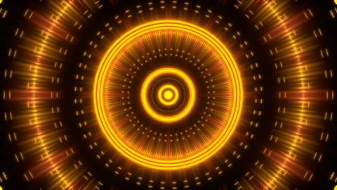 Motion gold light and particles on black background, loop Stock Footage 129390889