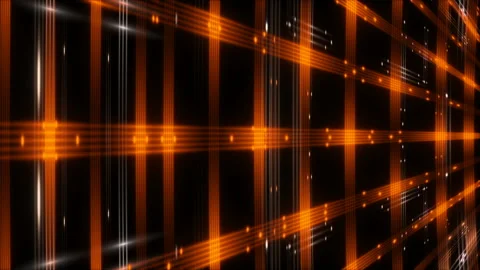 Motion gold lines and particles on black background, loop Stock Footage 107934745