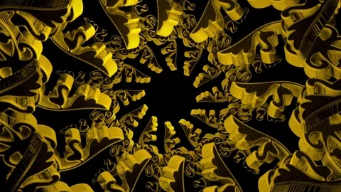 Motion Gold Ornament 2 Stock Footage 75874955