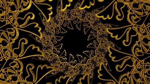 Motion Gold Ornament Stock Footage 75874710