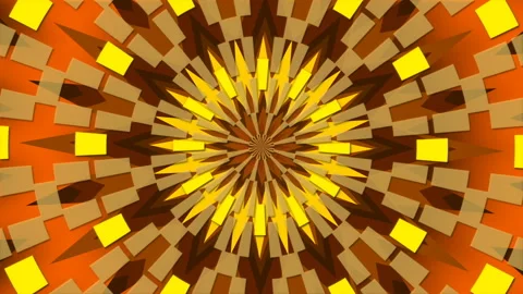 Motion gold shape, kaleidoscope, loop Stock Footage 157416899