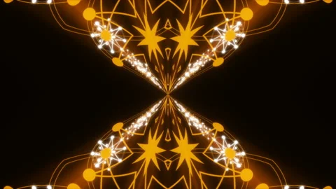 Motion gold shapes on black background, abstract object, loop Stock Footage 104903575