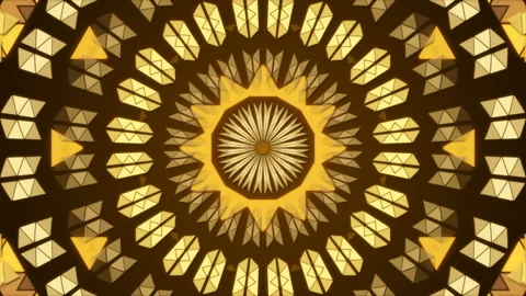 Motion gold shapes on brown background, loop Stock Footage 142608142