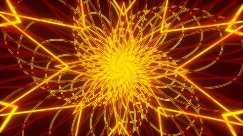 Motion gold shapes on red background, loop Stock Footage 131673742