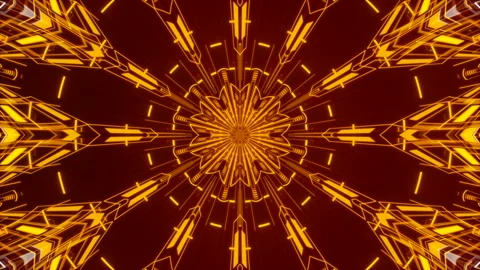 Motion gold shapes on red background, loop Stock Footage 138538099