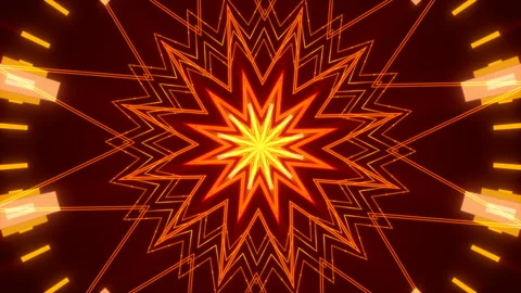 Motion gold shapes on red background, loop Stock Footage 142389945