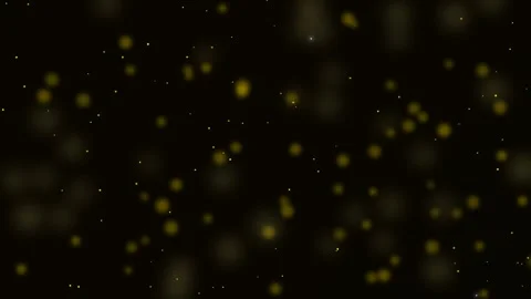 Motion of Golden Particles in Dark Space Creating a Dynamic Sparkling Effect. 库存影片 342663091