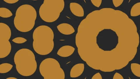 Motion gradient yellow circles pattern Stock Footage 196812294