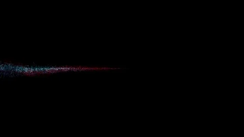 Motion graph particle with multicolored dust flying out of it Stock Footage 121209467
