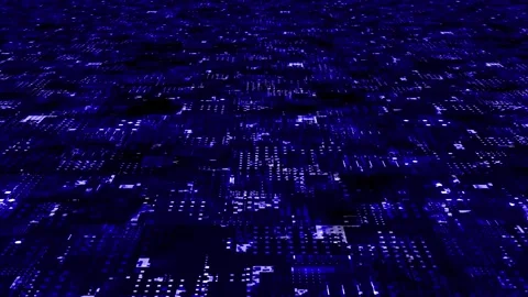 Motion graphic 3D digital technology futuristic blue particles background Stock Footage 272436828