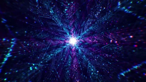 Motion graphic 4K flying into digital technologic tunnel. Stock Footage 145526208