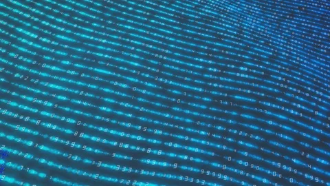 Motion graphic 4K seamless loop of flying into digital technologic tunnel Stock-Footage 126542805