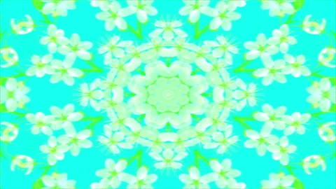 Motion graphic: 4K Seamless loop kaleidoscopic background. geometric kaleida Stock Footage 193861870