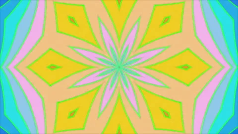 Motion graphic: 4K Seamless loop kaleidoscopic background. geometric kaleida Stock Footage 193896346