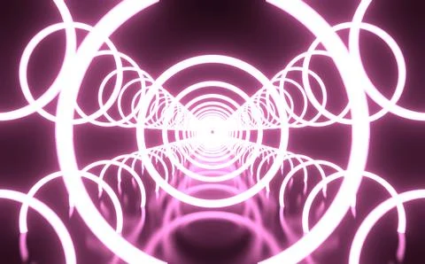 Motion graphic 4k Simple Empty Dark Futuristic Sci Fi Room dark with lights Illustrazione stock