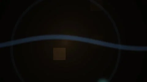 Motion Graphic with Abstract Blue Circle and Line on Dark Background for Tech Stock Footage 343733540