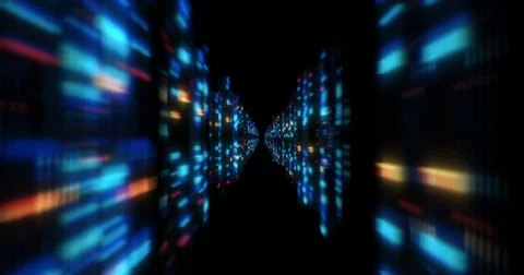 Motion graphic for abstract datacenter, server, internet, speed. Stock Footage