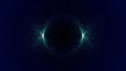 Motion graphic : Abstract sphere with glowing particles. Futuristic technolog Stock Footage 157302799