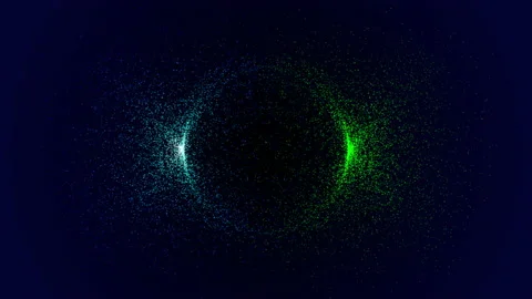 Motion graphic : Abstract sphere with glowing particles. Futuristic technolog Stock Footage 157323327