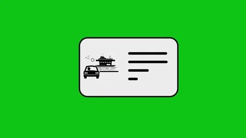 A motion graphic animation of an approved driver's license for a car and sh.. Video stock 346496658