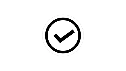 A motion graphic animation of check mark. Vidéo 331897766