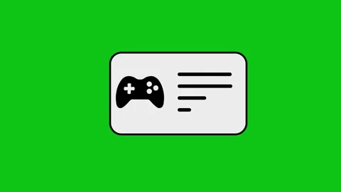 A motion graphic animation of a gaming controller icon with lines of text o.. Stock Footage 346496971