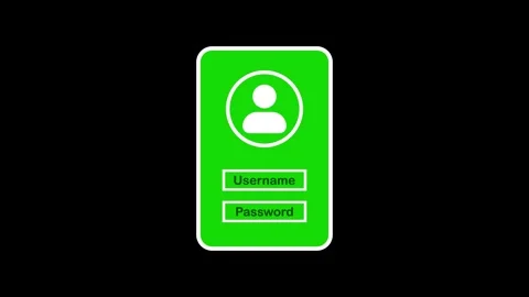 A motion graphic animation of green screen login interface on smartphone wi.. Stock Footage 345547838