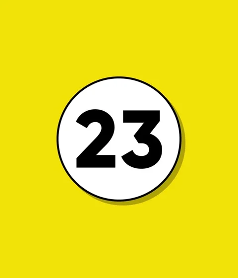 A motion graphic animation of the number 23 appearing and then remaining st.. Stock Footage 332396409