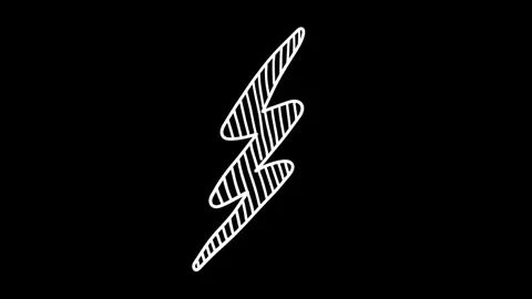 This is a motion graphic animation of a white wiggly hand drawn Stock Footage 300835978