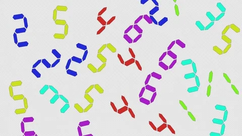 Motion graphic background featuring various single-digit numbers (0-6)  Stock Footage 319081084