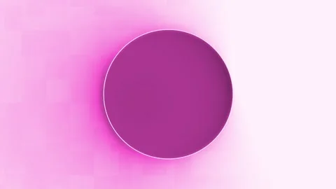 Motion graphic background. round pink frame with shadows Stock Footage 303267565