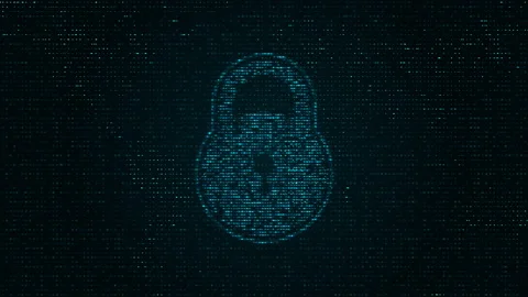 Motion graphic of Blue particle security Key on particle abstract background Stock Footage 149044529