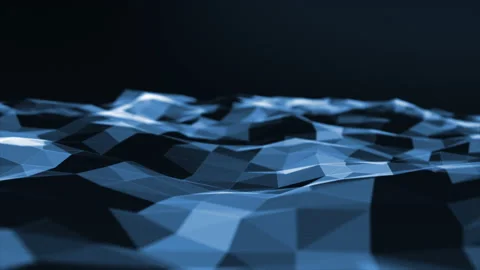 Motion graphic of Blue polygonal abstract background, Seamless loop video Stock Footage 141096786