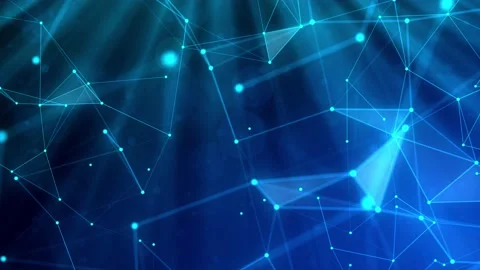 Motion graphic of Blue technology icon network connection abstract background Stock Footage 171138460