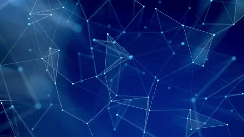 Motion graphic of Blue technology icon network connection abstract background Stock Footage 171254578