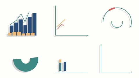 Motion graphic of business analytics infographic elements Stock Footage 201464849