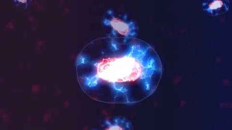Motion graphic of Cell Dividing abstract sciene background Stock Footage 77285888
