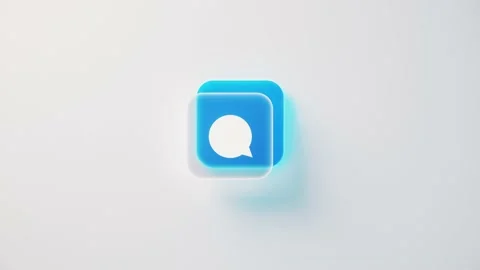 Motion Graphic Chat Icon Animation. Concept of net, web, internet Stock Footage 229991710