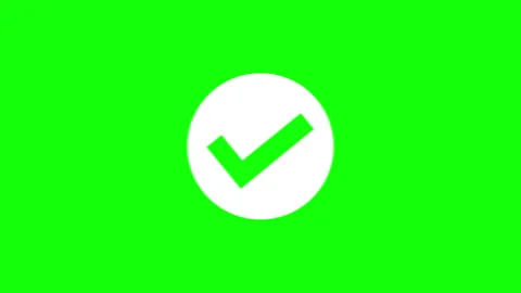 Motion graphic of check mark icon on green background. Stock Footage 342424260