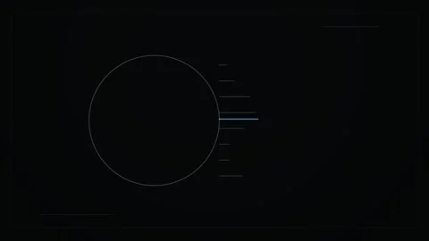 Motion graphic with circular shape and lines on black Stock Footage 340269694