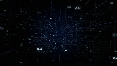 Motion graphic of Dark blue digital abstract background seamless loop video Stock Footage 139322489
