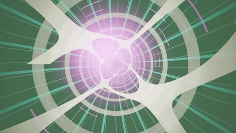 Motion graphic design with bright lines and abstract forms Stock Footage 337387094