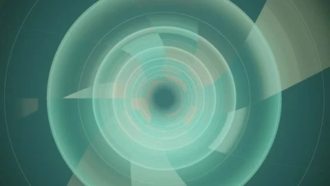Motion graphic design of circular shapes in a futuristic style Stock Footage 337377924