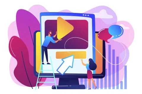 Motion graphic design concept vector illustration. Stock Illustration