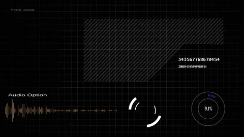 Motion graphic : Digital Analysing and Loading Data HUD Stock Footage 157313105