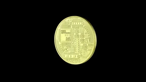 Motion graphic digital money logo with particle ring circle rotation with Stock Footage 336443566