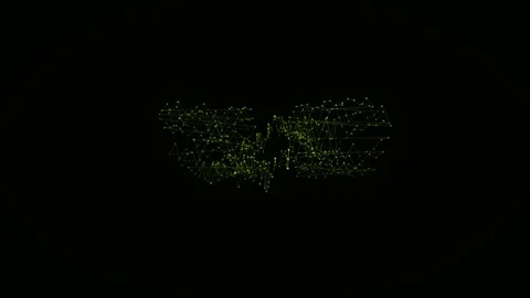 Motion graphic of a digital network forming an abstract Stock Footage 340043843