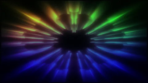 Motion graphic : Disco kaleidoscopes background with colorful lines and geometri Stock Footage 296365052