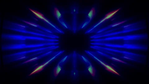 Motion graphic : Disco kaleidoscopes background with colorful lines and geometri Stock Footage 296365053